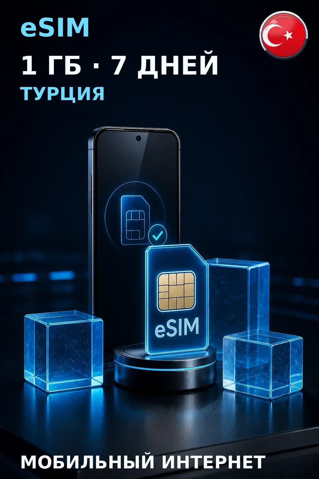 eSIM Турция — 1 ГБ, 7 дней — интернет