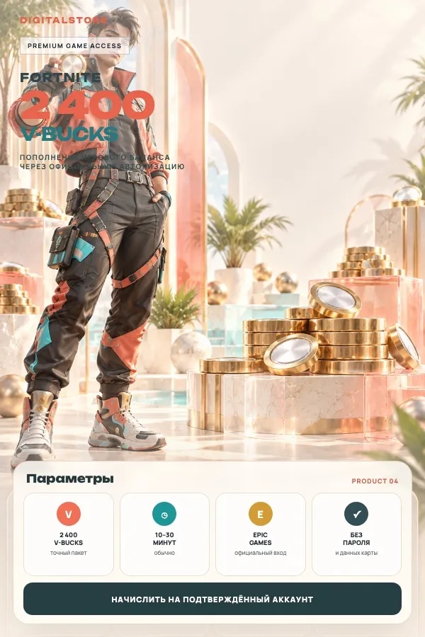 Пакет 2 400 V-Bucks с доставкой на Epic